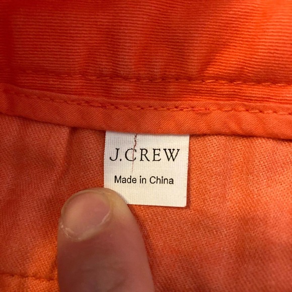 J. Crew Pants Womens Sz 00 Andi Orange Cotton Stretch Slim Fit Cropped Leg Chino - Picture 6 of 13